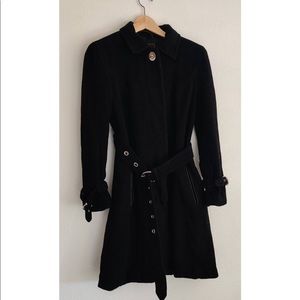 Coach Black 100% Camel Hair Trench Coat